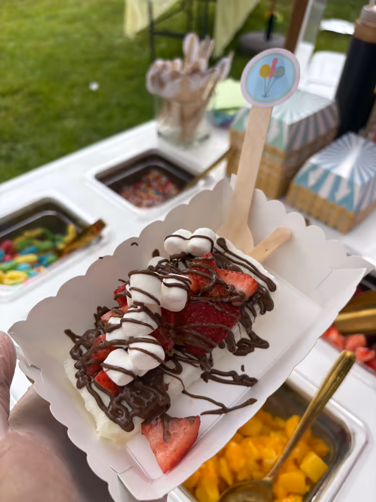 Mexican paleta with colorful toppings