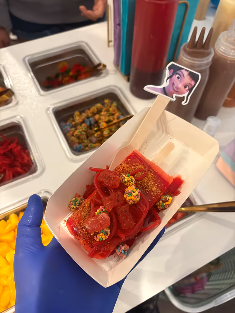 Paletas locas with colorful toppings