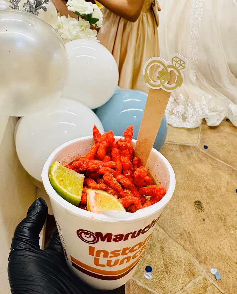 Maruchan ramen with hot cheetos at wedding